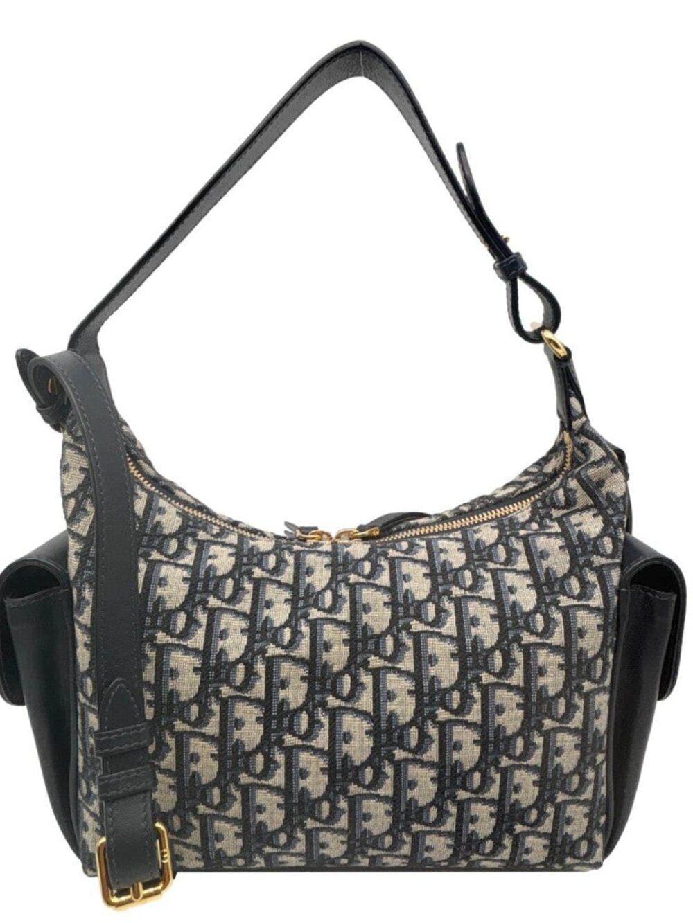 Christian Dior D-Dream Oblique Jacquard Crossbody Bag Navy Blue